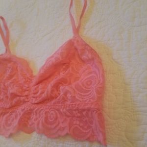 VS PINK Neon Pink Lace Bralette